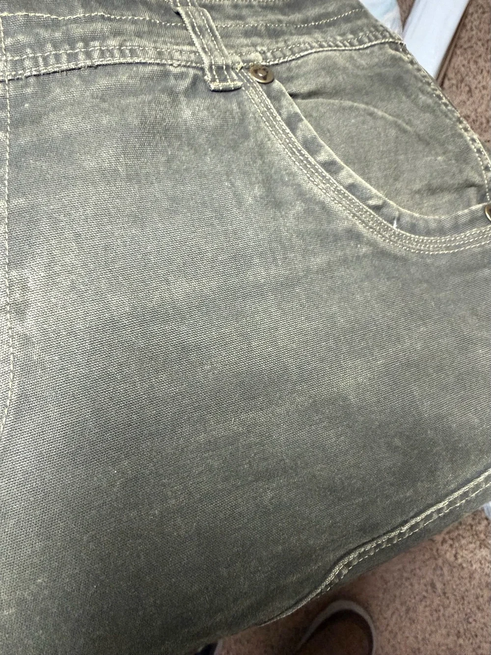 Kuhl Men's Dark Brown/Green Work-Style Cargo Jeans